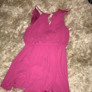 Bright pink romper